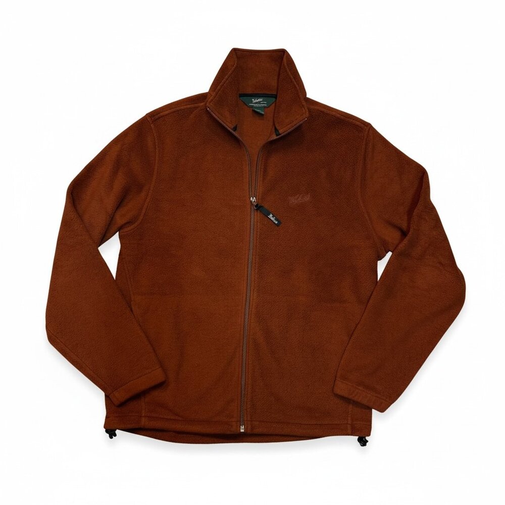Woolrich Full Zip Fleece Jacket Men’s Burnt Orange Soft Cozy Casual Layer Medium